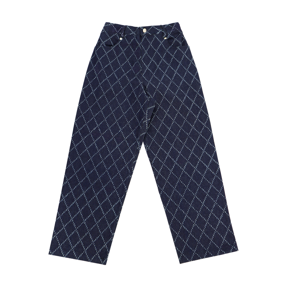 Diamond Pattern Jeans - women