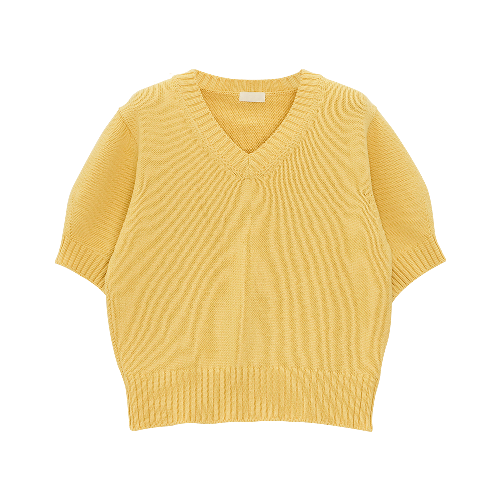 Basic knit short-sleeved